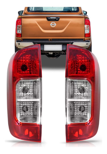 Par Sinaleira Traseira Para Nissan Frontier Anos 2017 A 2025 Ambos Lados Vermelho