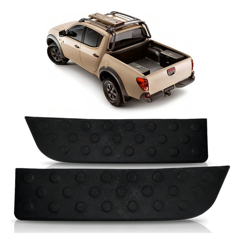 Par Pisante Parachoque Traseiro L200 Triton 2008 A 2016