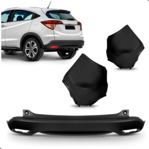 Kit Parachoque E Par Ponteira Traseiro Para Hrv 2015 A 2021
