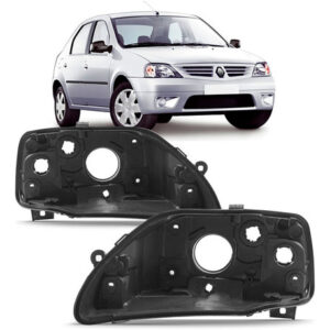 Par Carcaça Farol Dianteiro Logan 2007 2008 2009 2010