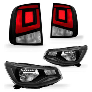 Kit Par Farol E Par Lanterna Saveiro 2023 A 2026 Fumê