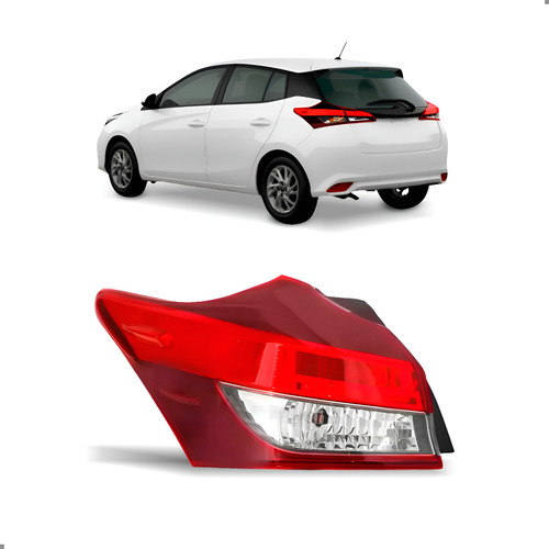 Lanterna Traseira Para Yaris Hatch 2018 2019 2020 A 2025 - Esquerdo/motorista