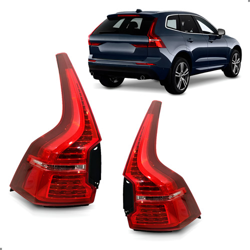 Par Sinaleira Xc60 2018 2019 2020 2021 2022 Com Led Ambos Lados Vermelho