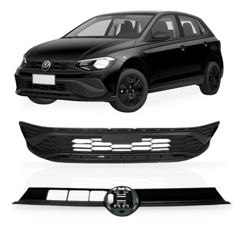 Kit Grade Polo Track 2023 A 2026 Superior E Inferior Preto