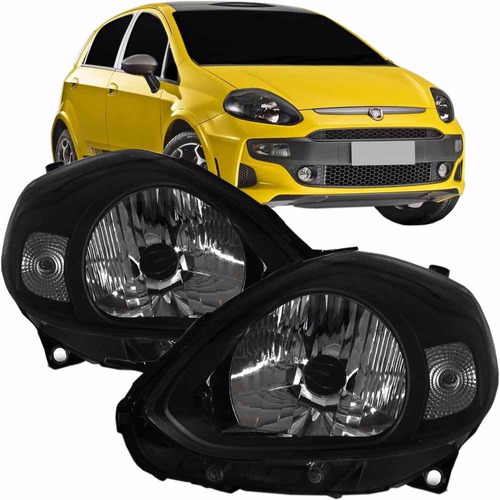 Par Farol Fiat Punto Máscara Negra 2012 2013 2014