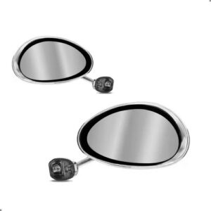 Par Retrovisor Universal F-1 Lente Prata Cromado
