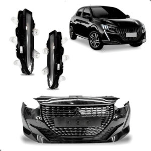 Parachoque Diant. Para Peugeot 208 2020 A 2024 Par Daylight Preto