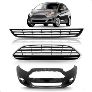 Kit Envolvente New Fiesta 13 A 17 Hatch Com Grades 1a Linha  Preto