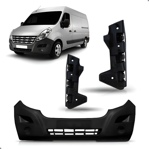 Parachoque Para Master 2013 A 2022 Com Guias 1a Linha  Preto