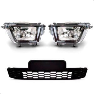 Spoiler Saveiro Cross 2017 A 2022 Com Par Faróis Milha Preto