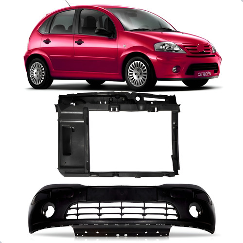 Kit Envolvente E Painel Mini Frente Citroen C3 2003 A 2008