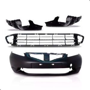 Kit Parachoque Para New Fit 2009 A 2013 Com Par Parabarro Preto