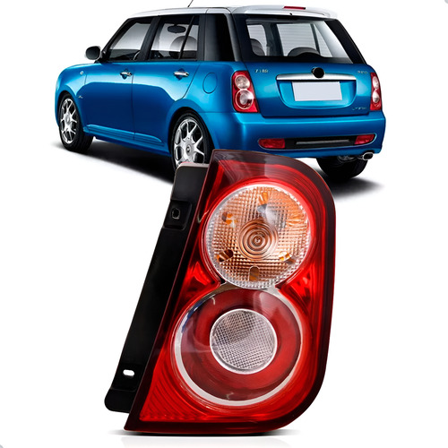 Lanterna Traseira Lifan 320 2010 A 2012 Com Led 1ª Linha Direito/passageiro Vermelho