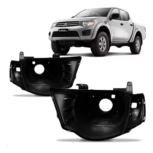 Par Carcaça Farol Dianteira Triton 2007 A 2016