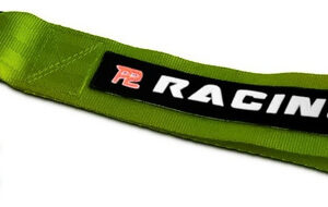 Tow Strap Hook Cinta Reboque Engate Parafusado Cor Verde Fluorescente