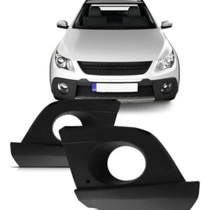 Par Moldura Milha Auxiliar Saveiro Cross 2010 A 2013 C/furo Preto Ambos Os Lados