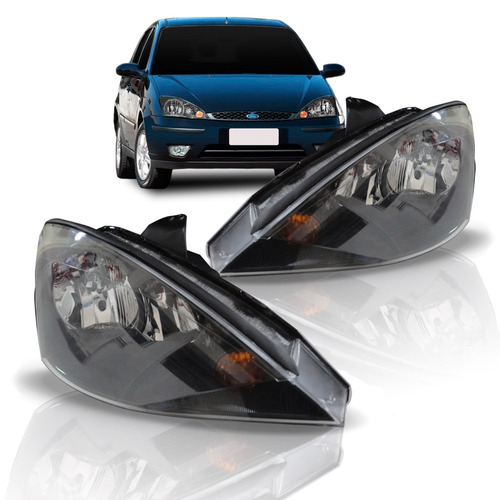 Par Farol Focus Mascara Negra 04 05 06 07 Foco Duplo