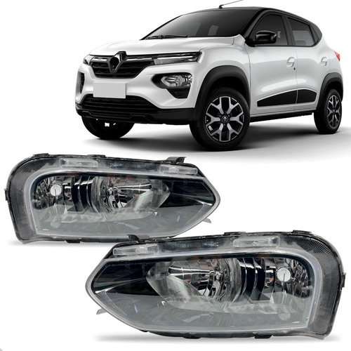 Par Farol Manual Para Renault Kwid 2022 2023 Parte Inferior