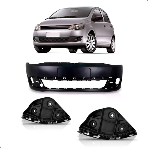 Kit Envolvente Fox 2010 2011 2012 A 2014 Com Guias 1a Linha  Preto