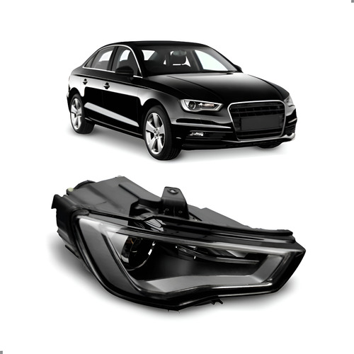 Farol Para Audi A3 2013 2014 2015 2016 Com Xenon 1ª Linha Direito/passageiro
