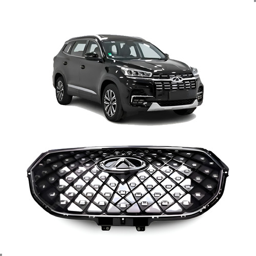 Grade Radiador Tiggo 8 Pro 2024 A 2026 Com Moldura Cromada Preto