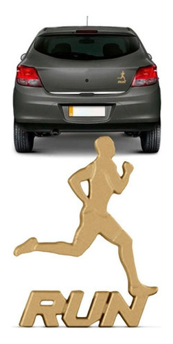 Adesivo Run Corredor 70 Mm Dourado