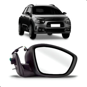 Retrovisor Citroen C4 Cactus 19/2024 Com Sinaleira Capa Lisa Lado Direito