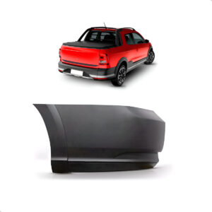 Polaina Traseiro Saveiro G7 2016 A 2023 Preto Liso Lado Esquerdo