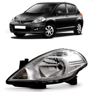 Farol Dianteiro Tiida 2007 A 2013 C/ Sinaleira Cristal Lado Esquerdo