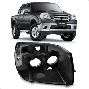 Carcaça Farol Para Ford Ranger 2010 2011 2012 Lado Esquerdo