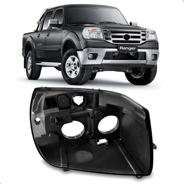 Carcaça Farol Para Ford Ranger 2010 2011 2012 Lado Esquerdo