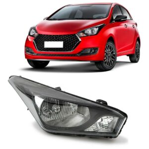 Farol Hb20 2012 13 14 15 16 17 18 2019 Fumê Mascara Negra Lado Direito
