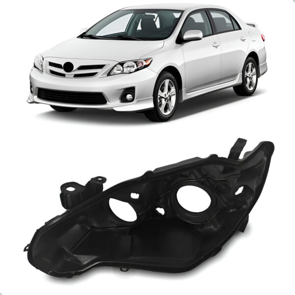 Carcaça Farol Dianteiro Corolla 2012 A 2013 Lado Esquerdo