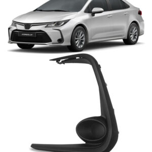 Moldura Lateral Parachoque Corolla 2020 A 2023 Preto S/ Furo Lado Esquerdo