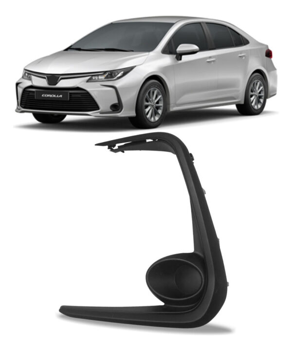 Moldura Lateral Parachoque Corolla 2020 A 2023 Preto S/ Furo Lado Esquerdo