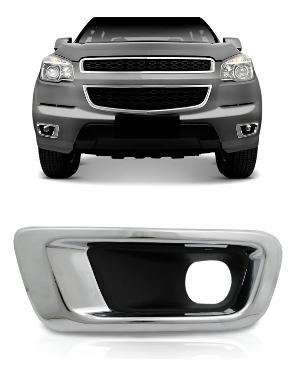 Moldura Cromada Farol De Milha Para S10 2012 13 2014 2015 Lado Esquerdo