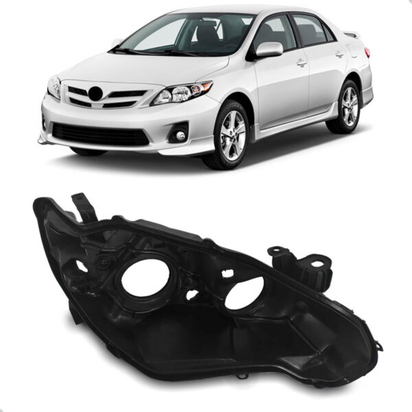 Carcaça Farol Dianteiro Corolla 2012 A 2013 Lado Direito