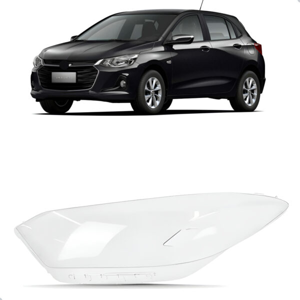Lente Farol Para Chevrolet Onix 2020 A 2024 Lado Esquerdo