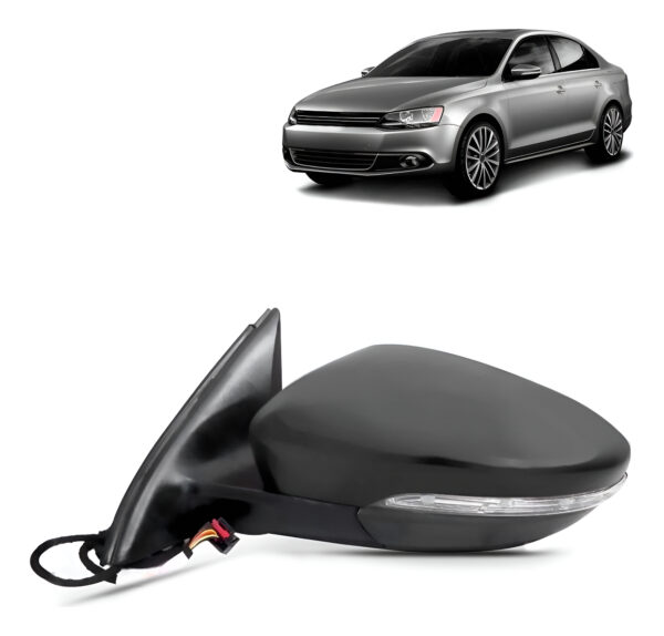 Retrovisor Jetta R Line 2011 A 2018 Eletrico Com Pisca Lado Esquerdo