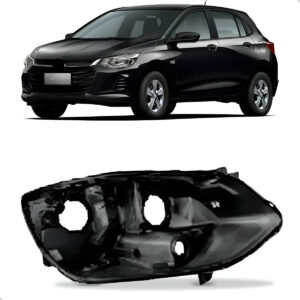 Carcaça Farol Onix 2020 A 2024 Modelo Com Projetor Lado Direito