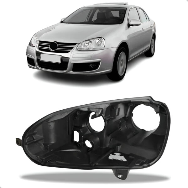 Aro Carcaça Farol Vw Jetta 2007 2008 2009 2010 Lado Esquerdo
