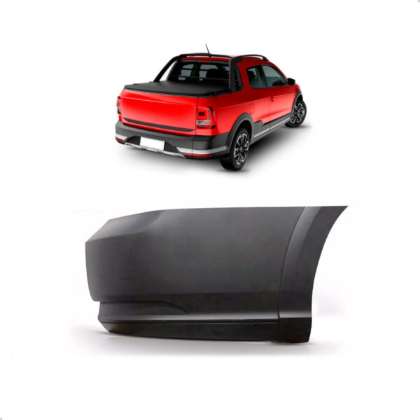 Polaina Traseiro Saveiro G7 2016 A 2023 Preto Liso Lado Direito