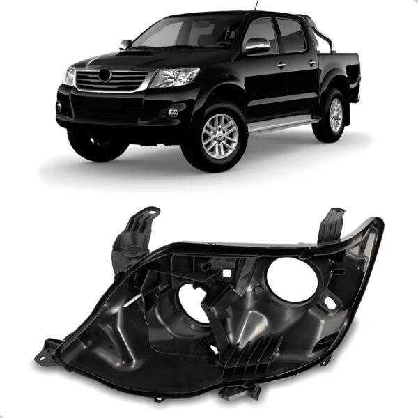 Carcaça Farol Hilux 2012 2013 2014 2015 Sw4 C/ Regulador Lado Esquerdo