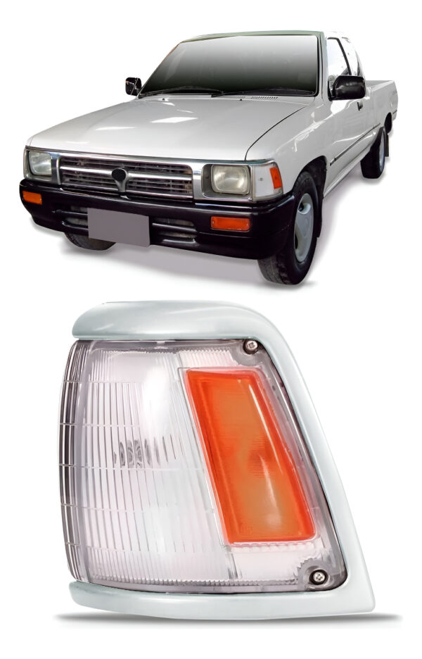 Sinaleira Seta Hilux Srv 93 A 2001 Cristal/ambar Aro Cromado Lado Esquerdo
