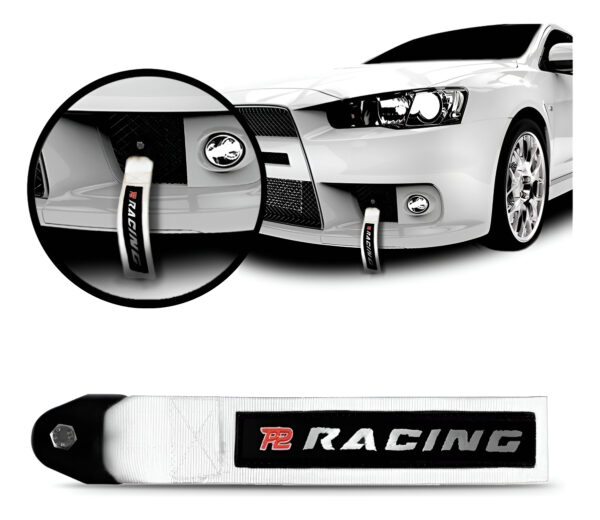 Tow Strap Fita De Reboque Flexível Esportivo Cor Branco