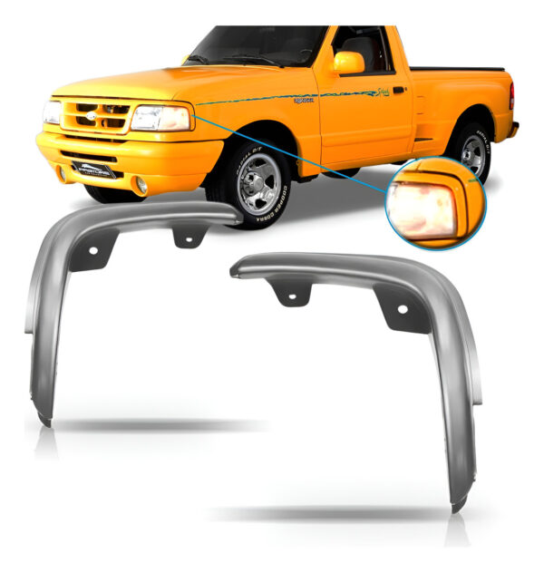 Aro Farol Ranger 1994 1995 1996 1997 Cromado Lado Esquerdo