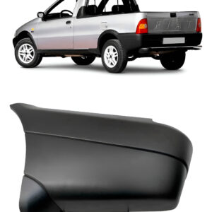 Ponteira Traseira Parachoque Strada 1997 A 2006 Preta Lado Esquerdo