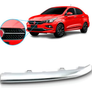Friso Da Grade Radiador Fiat Cronos 2018 A 2020 Cromado Lado Esquerdo