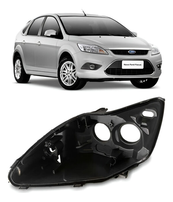 Carcaça Farol Para Ford Focus 2009 2010 2011 2012 2013 Lado Esquerdo