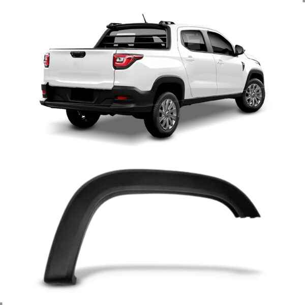 Moldura Lateral Traseira Para Strada 2020 A 2025 Preta Lado Direito